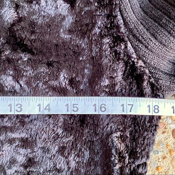 Vtg Express Faux Fur Wool Blend Ribbed Full Zip Jacket Size M - Picture 5 of 10